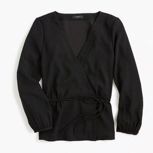 J Crew Faux Wrap Top Blouse